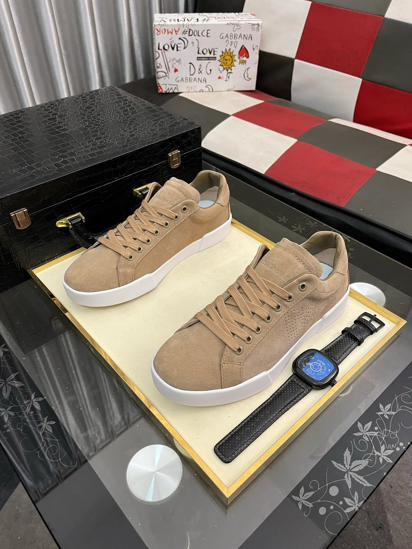 Men's shoes 💰420⌚️⌚️【Dg～】Men's casual shoes 2025z cabinet sales simultaneously 🔶Size: 35-46#️⃣ 🔷1 color🔜The upper is made of multi-material splicing ➕Genuine leather lining, comfortable and breathable, sole: original comfortable and wear-resistant outsole, ⚠️real thing📱photographed🎬real thing is better📢📢📢
